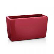 red planter with gloss finish