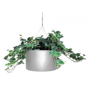 Metal finish hanging planter