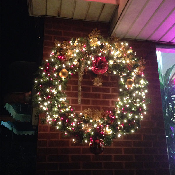 lighted wreath